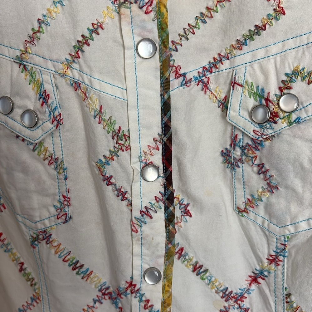 Georg Roth Colorful Plaid snap down shirt - Picture 6 of 8